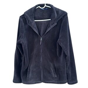 Basic Editions Chocolate Brown Fuzzy Cozy Vintage Fleece Sz L